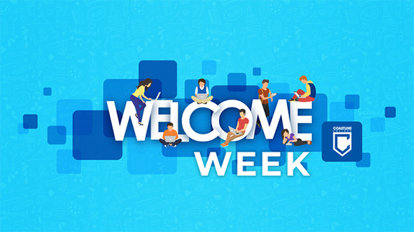 welcome week banner for coastline college