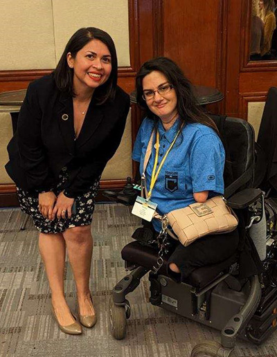 Jessica Lopez with Interim Chancellor Dr. Daisy Gonzales