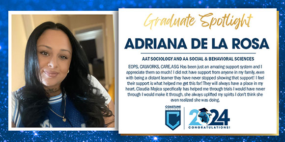 Coastline College graduate Adriana De La Rosa