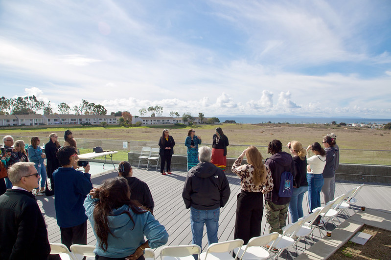 group of people at Newport beach campus