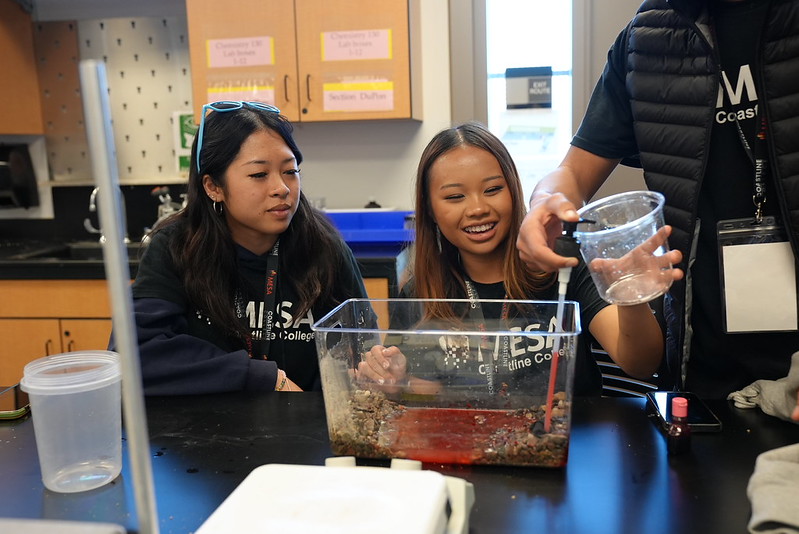 Student learning about ecology