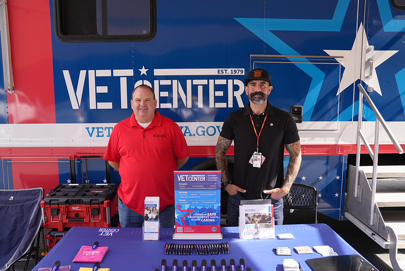 Vet mobile Center table at expo