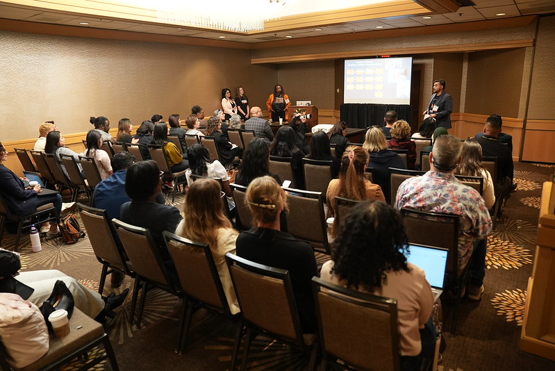 break out room, speakers and audience