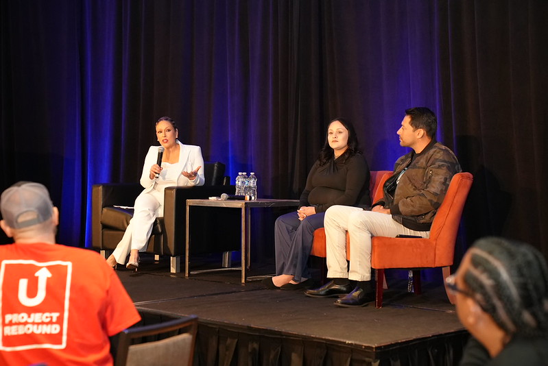 wide shot, homeboy industries on stage